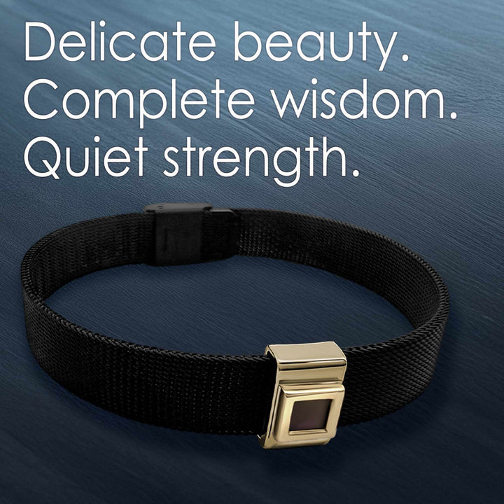 Idea for Valentine’s day gift nano Bible Christian bracelet, black strap