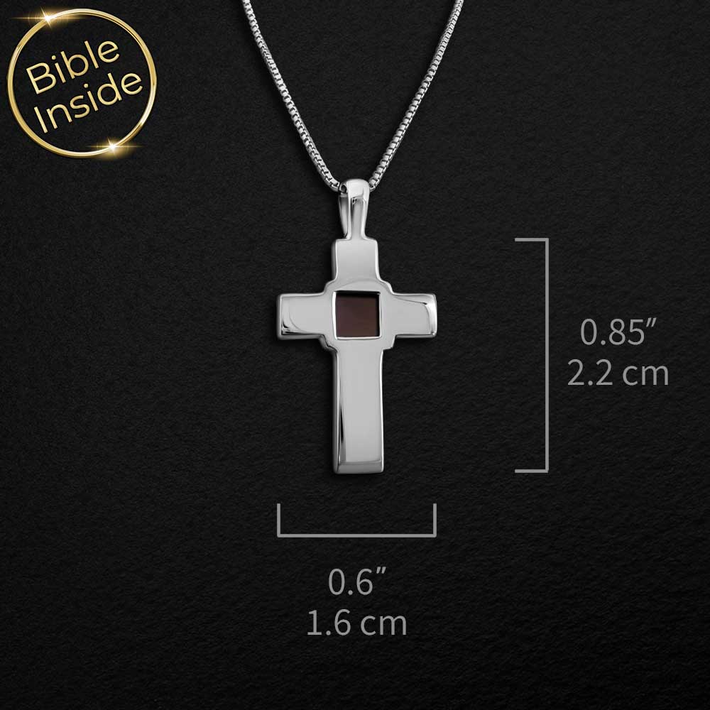 Minimalist cross pendant white gold necklace – daily wear Christian jewelry