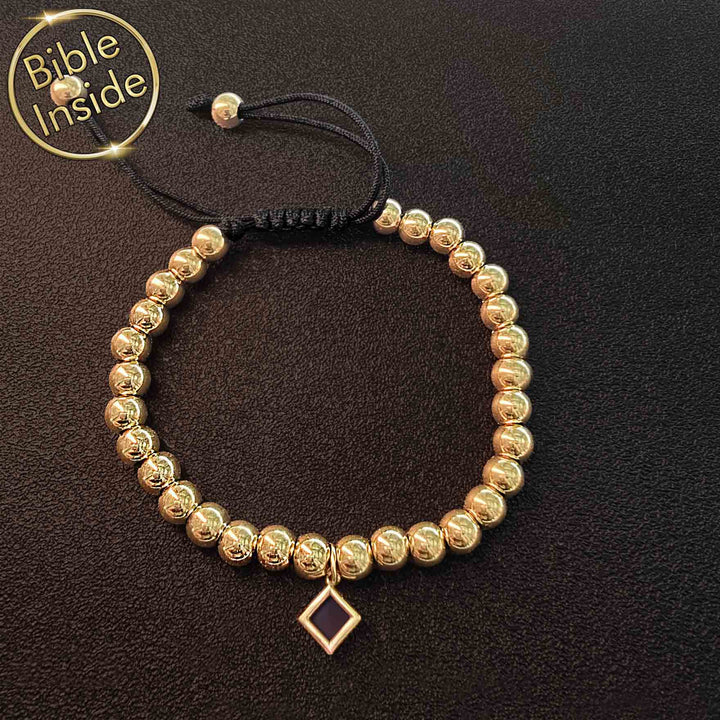 Bible scripture bracelet for girls – delicate gold finish with Old Testament nano chip