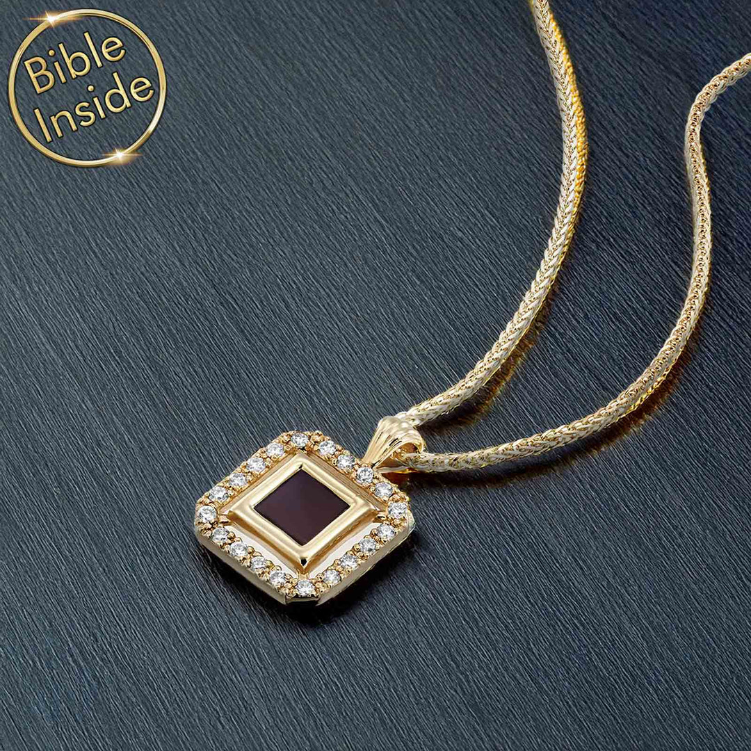 Women's Christian jewelry Diana necklace in polished gold